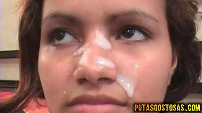 Tinka mendapat air mani di mukanya selepas seks dubur